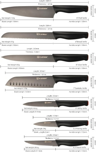 15-Piece German Steel Knife Set with Block & Built-In Sharpener