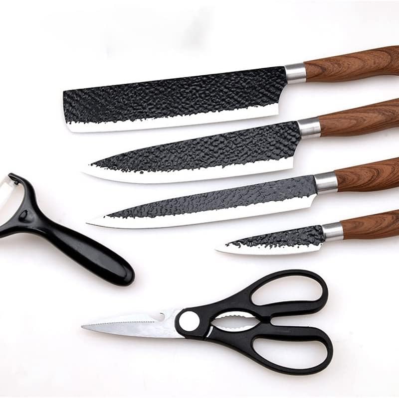 6-Piece Forged Kitchen Knife Set with Scissors, Peeler & Gift Case