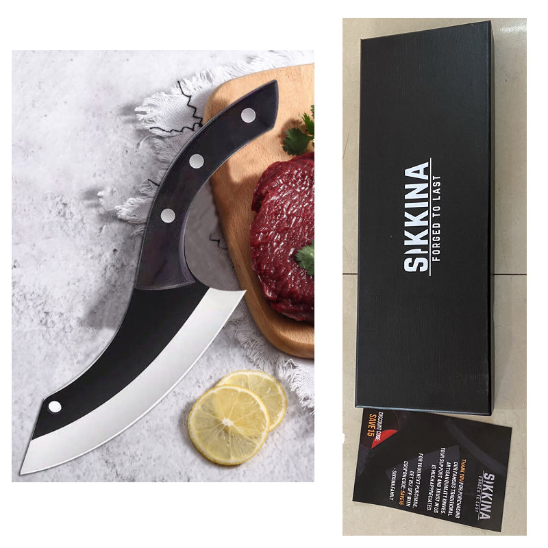 Hand-Forged Hammer Chef Knife — 59-60 HRC Carbon Steel