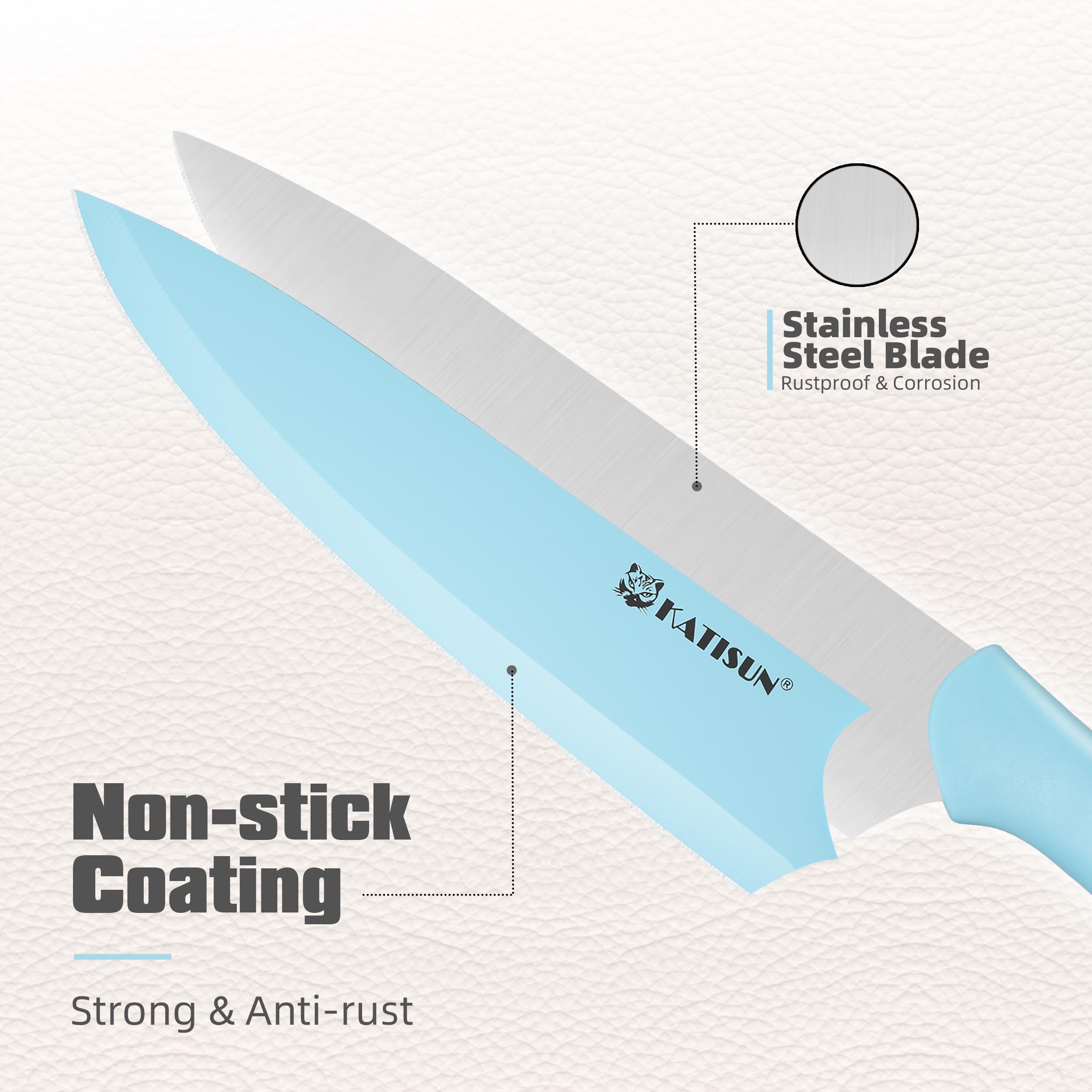 14-Piece Blue Kitchen Knife Set with Block