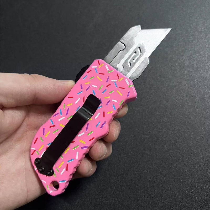 Aluminum Retractable Utility Knife — EDC with 5 Spare Blades