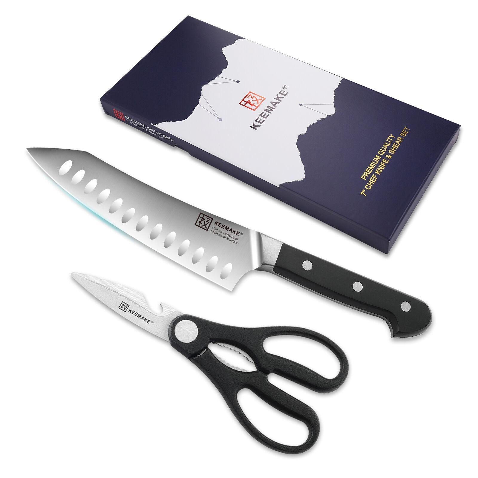 2-Piece Chef Knife Set with Kitchen Scissors