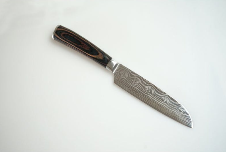 Damascus Pattern Chef Knife — 7Cr17 Steel, Multiple Sizes