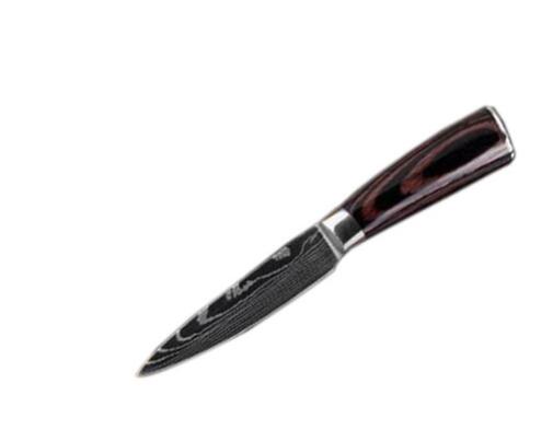 Damascus Pattern Chef Knife — 7Cr17 Steel, Multiple Sizes
