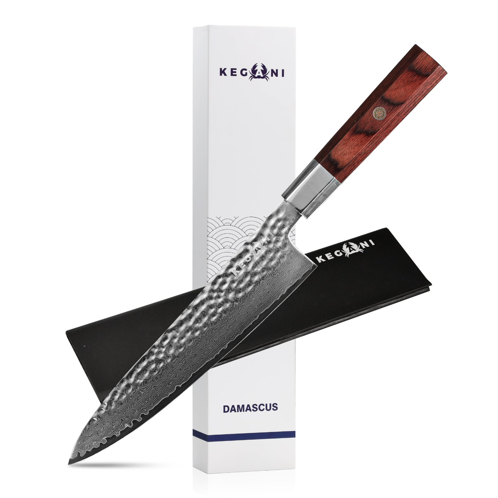 Kegani Damascus Chef Knife — 67-Layer VG-10 Japanese Steel