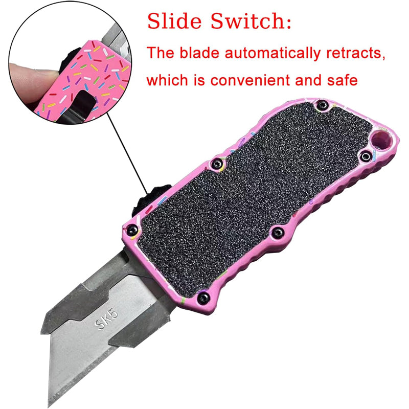 Aluminum Retractable Utility Knife — EDC with 5 Spare Blades
